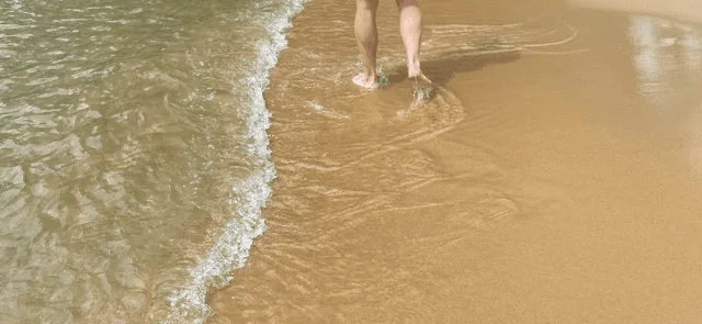Vakker sandstrand i Vietnam.