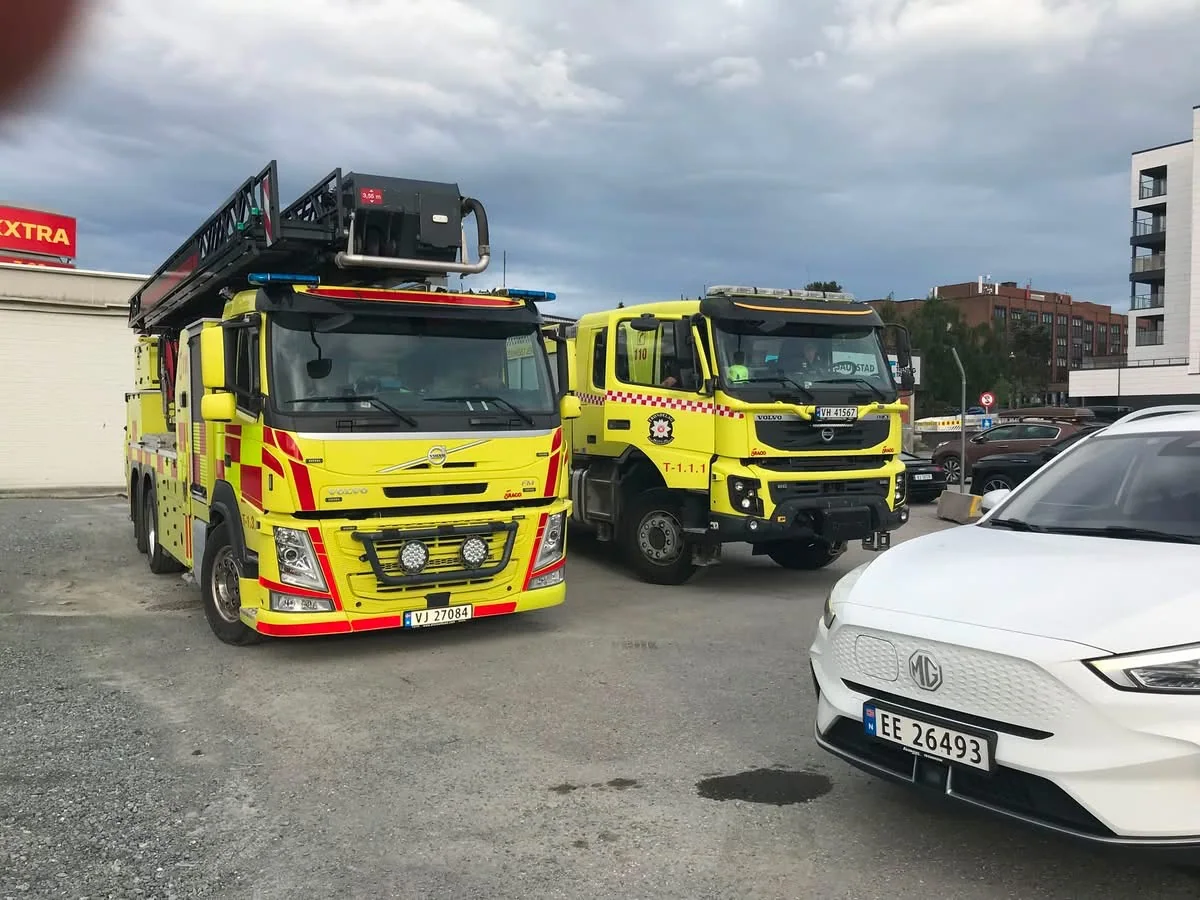 Brannbiler på Saupstad