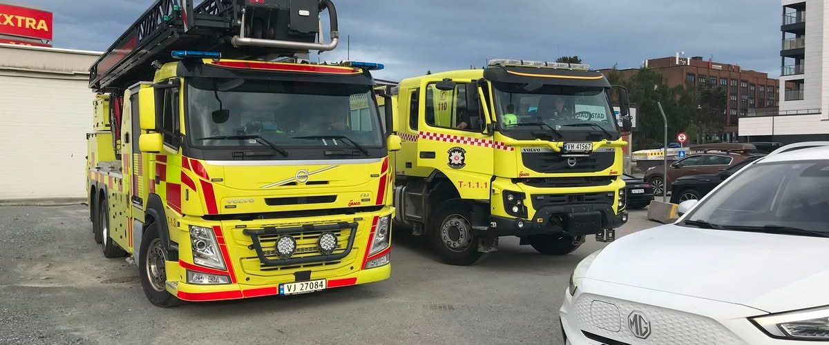 Brannbiler på Saupstad