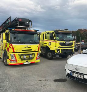 Brannbiler på Saupstad